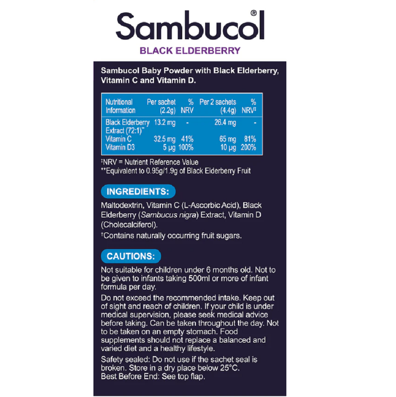 Sambucol baby powder 14 sachets, , medium-null