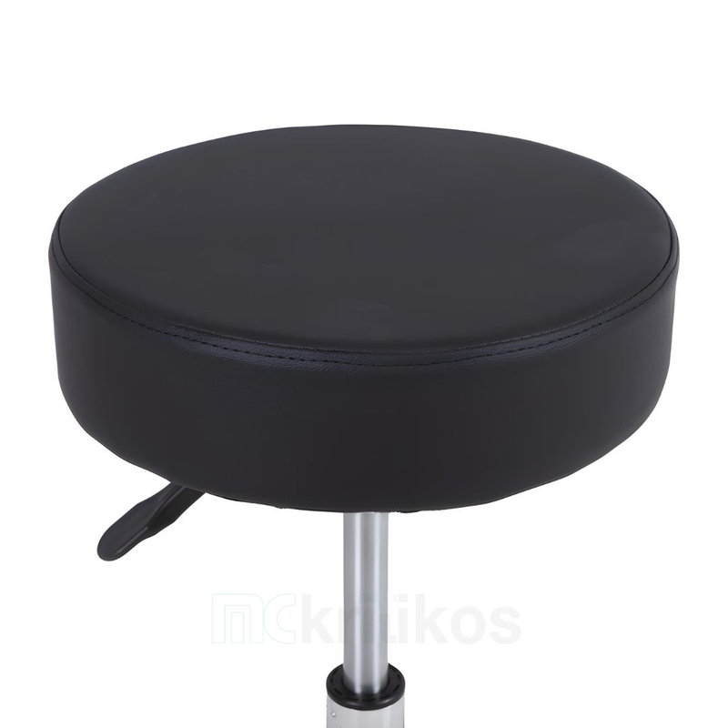 Medical adjustable stool with wheels – black, , medium-null