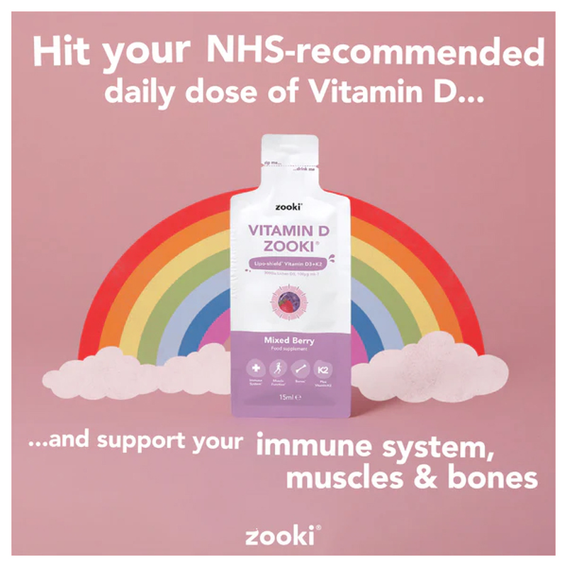 Product image: Zooki vitamin d mixed berry 14x15ml sachets, , medium-null