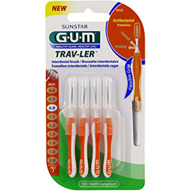 Gum proxabrush trav-ler orange (0,9) 1412 brush, , medium-null