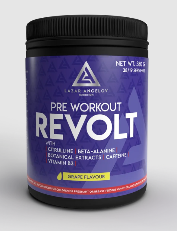 Product image: Lazar Angelov Revolt Pre-Workout Powder Grape 380gr, , medium-null
