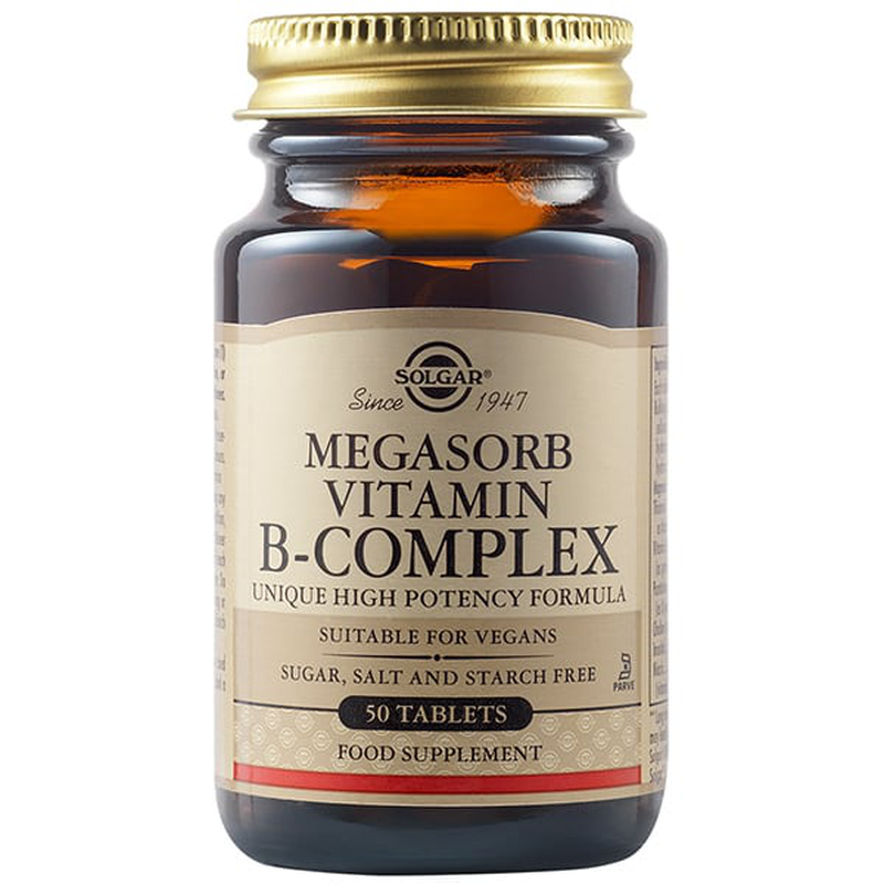 Solgar | megasorb vitamin b-complex | 50tabs, , medium-null