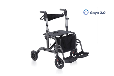 Painted aluminium frame foldable rollators – 4 castors – double function – gaya 2.0 rp540