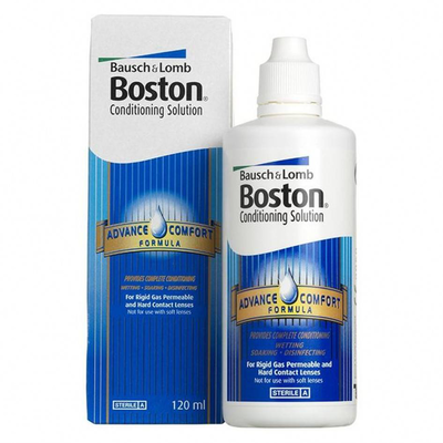 Bausch&lomb boston conditioning solution for cleaning contact lenses 120ml, , medium