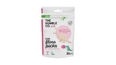 The humble co.  kids dental floss picks, 50pcs, , medium