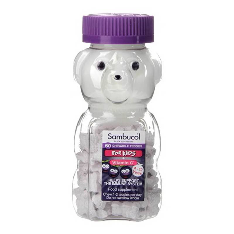 Sambucol teddies for kids 60 chewable tablets, for 4-12 years old, , medium-null