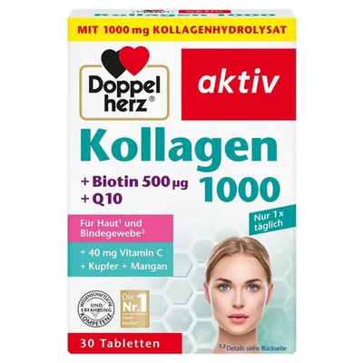Doppelherz kollagen 1000 + biotin + q10 x 30 tablets, , medium