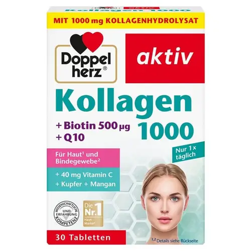 Product image: Doppelherz kollagen 1000 + biotin + q10 x 30 tablets, , medium-null