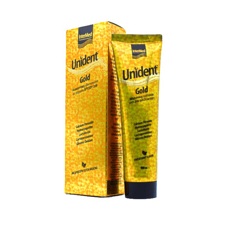 Unident gold &lambda;&epsilon;&upsilon;&kappa;&alpha;&nu;&tau;&iota;&kappa;ή &omicron;&delta;&omicron;&nu;&tau;ό&kappa;&rho;&epsilon;&mu;&alpha; &mu;&epsilon; &psi;ή&gamma;&mu;&alpha;&tau;&alpha; &chi;&rho;&upsilon;&sigma;&omicron;ύ &mu;&epsilon; &gamma;&epsilon;ύ&sigma;&eta; &mu;έ&nu;&tau;&alpha; 100ml, , medium-null