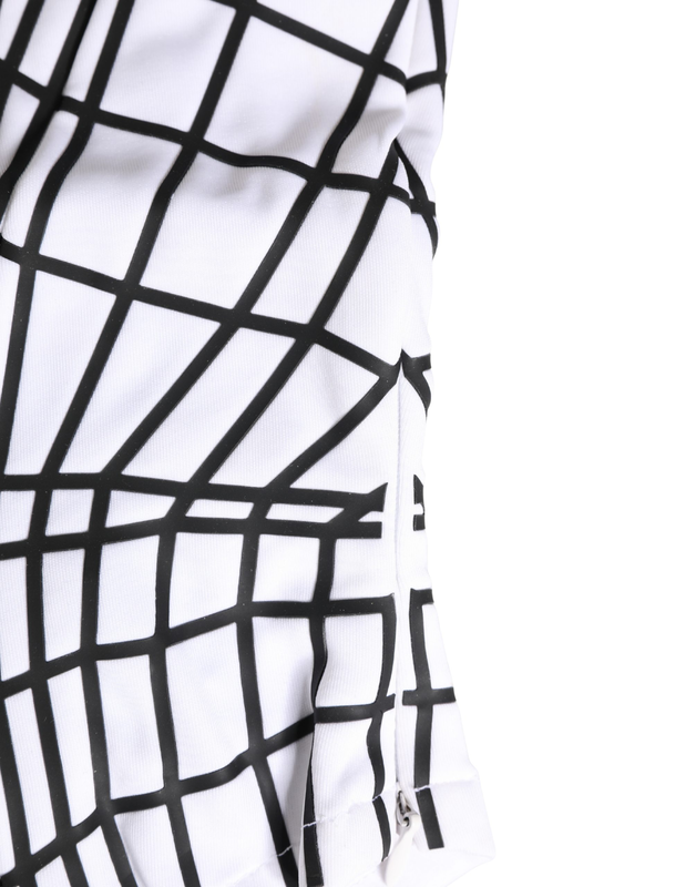 Men white stripes nylon ski mask balaclava hat-null