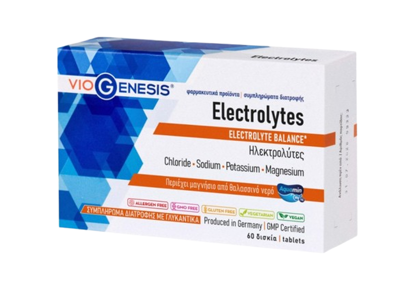 Viogenesis | electrolytes &sigma;&upsilon;&mu;&pi;&lambda;ή&rho;&omega;&mu;&alpha; &delta;&iota;&alpha;&tau;&rho;&omicron;&phi;ή&sigmaf; &eta;&lambda;&epsilon;&kappa;&tau;&rho;&omicron;&lambda;&upsilon;&tau;ώ&nu; | 60tabs, , medium-null