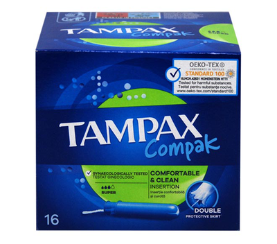 Tampax compak super x16, tampons, 16
