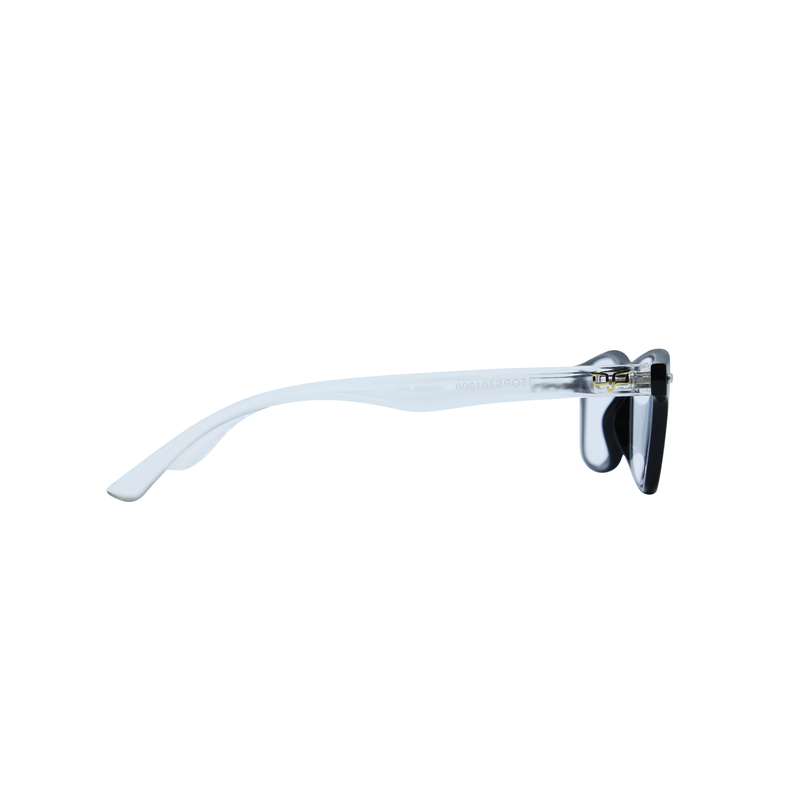 Product image: OJO reading glasses square shine black with clear temples with uv420 blue block lenses 2.0, , medium-null