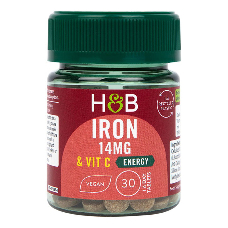 Holland & barrett iron & vitamin c 14mg 30 tablets-null