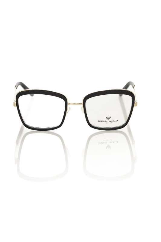 Black metallic women's eyeglass frame-null