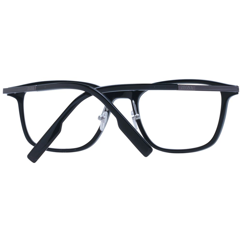 Black plastic & titanium glasses (frames)-null
