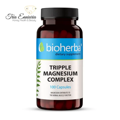 Tripple Magnesium Complex, 250 mg, 100 Capsules, Bioherba, , medium