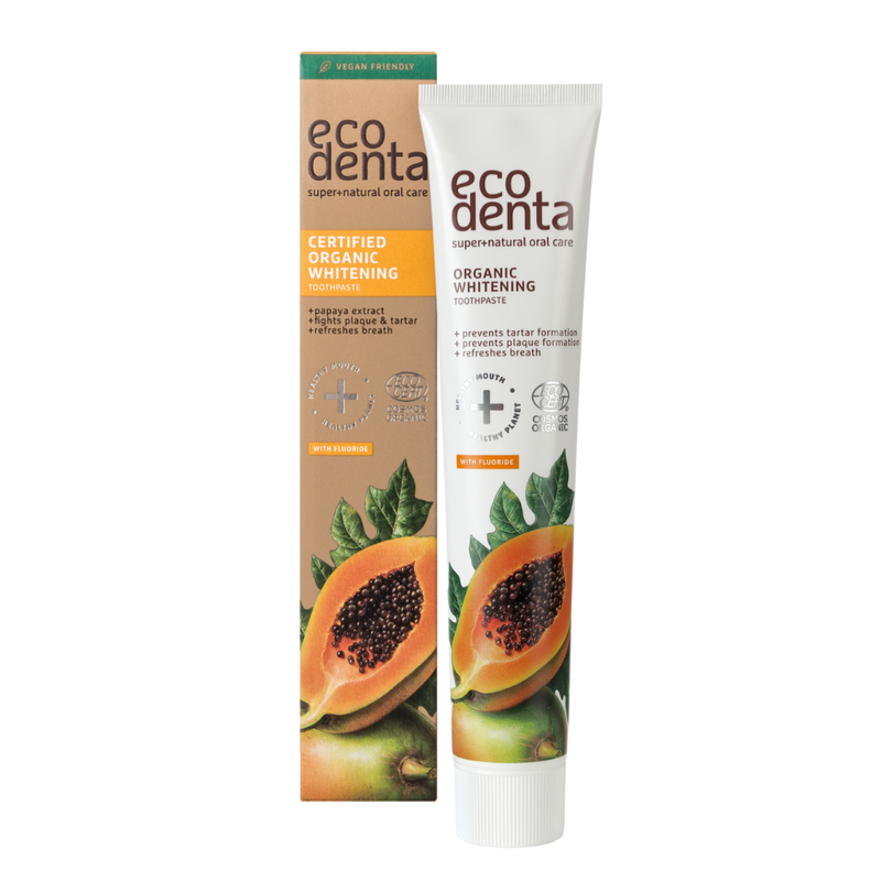 Product image: Ecodenta certified cosmos organic whitening toothpaste with papaya extract 75ml, , medium-null