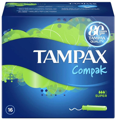 Tampax compak super x16, tampons, 16, , medium