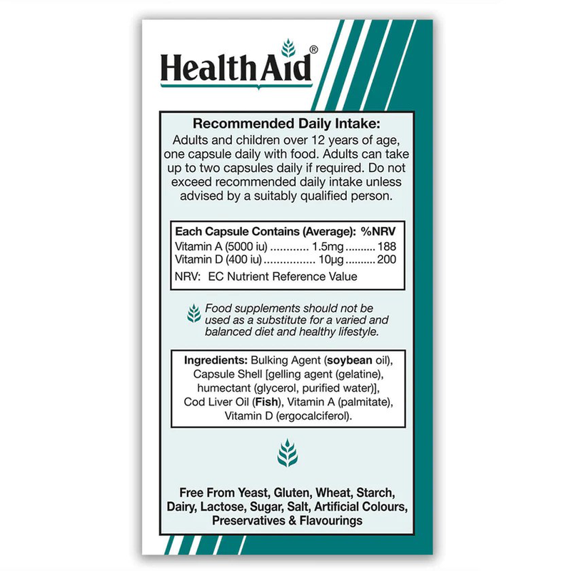 Product image: Health aid vitamin a 5000iu x 100 capsule - maintenance of normal vision, skin & mucous membranes, , medium-null