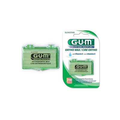 Gum ortho woske orthodontic wax pre-cut unflavoured, , medium