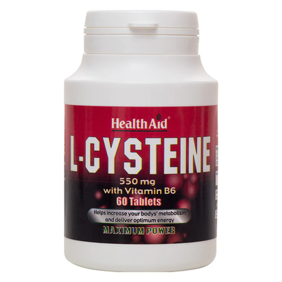Health aid l-cysteine 550mg x 60 tablets - with b6