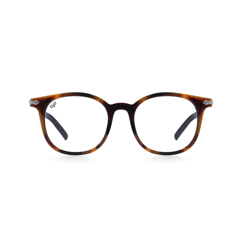 Product image: OJO personal style square handmade with shell brown frame and temples with demo lenses, , medium-null