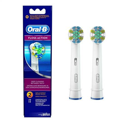 Oral b floss action replacament brush heads 2 pieces, , medium