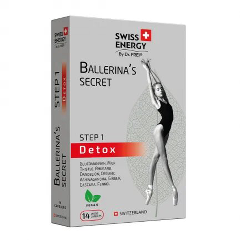 Product image: Swiss energy ballerinas secret step 1 detox x 14 veggie capsules, , medium-null
