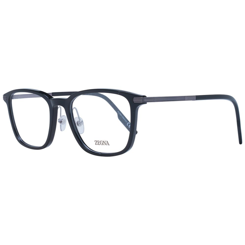 Black plastic & titanium glasses (frames)-null