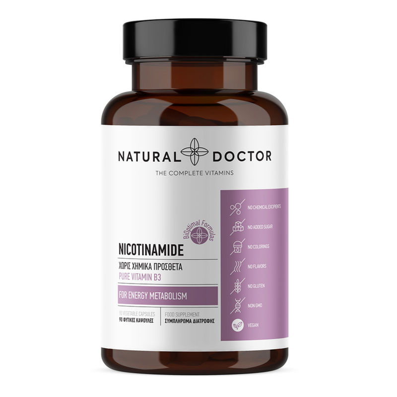 Natural doctor, nicotinamide, 90 veg caps, , medium-null