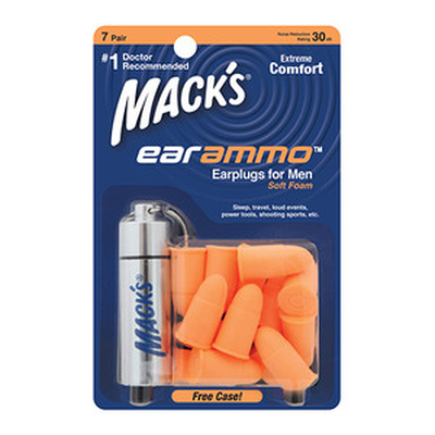 Macks ear ammo men soft foam, ear plugs, 7pairs