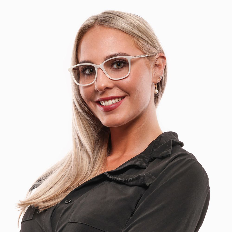 White metal & plastic glasses (frames)-null