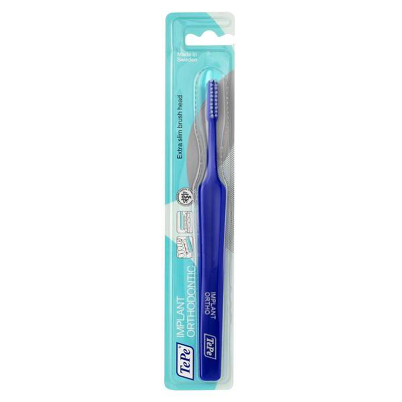 Tepe implant orthodontic extra slim head toothbrush x 1 piece - available in various colours, , medium-null