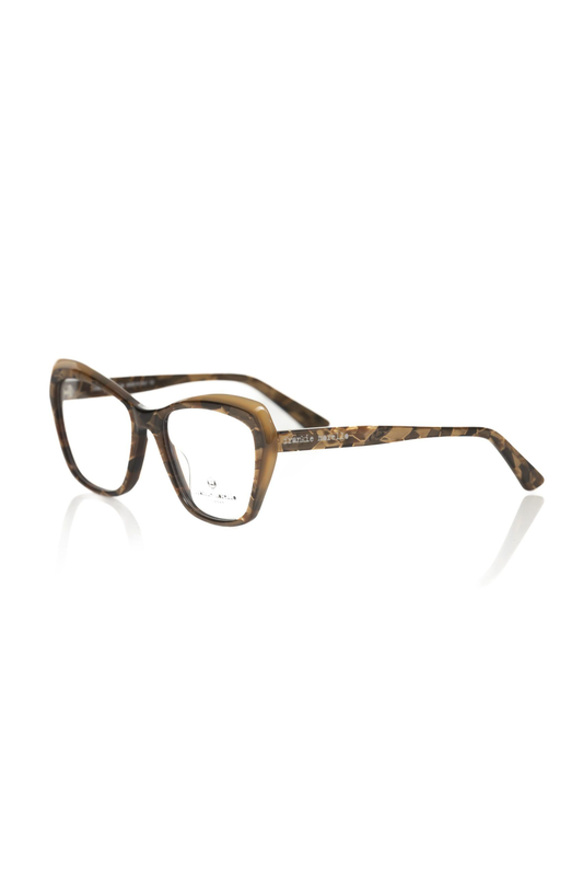 Beige acetate women's eyeglass frame-null