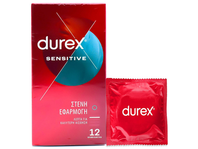 Durex sensitive slim fit, condoms, 12