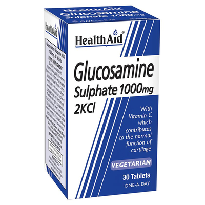 Health aid glucosamine sulphate 1000mg 2kci x 30 tablets - supports healthy joints & cartilage