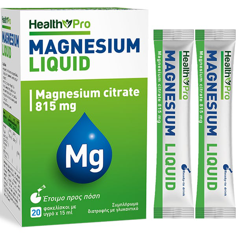 Health pro magnesium liquid 815mg 20 sachets, , medium-null