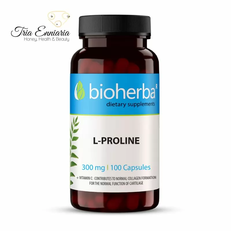 L- proline, 300 mg, 100 capsules, bioherba, , medium image number null