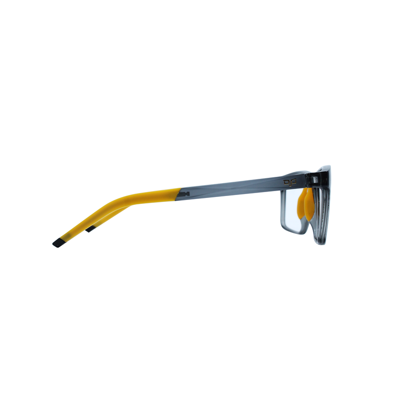 OJO personal style square shine grey frame and s. Grey and yellow temples with demo lenses, , medium image number null