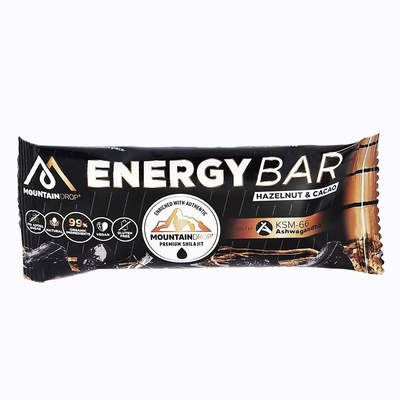 Mountaindrop, sugar free energy bar hazlenut cacao with ashwagandha & shilajit, 45g, , medium
