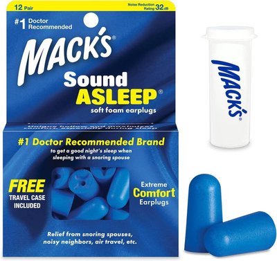 Mack's sound asleep soft foam earplugs 12 pairs