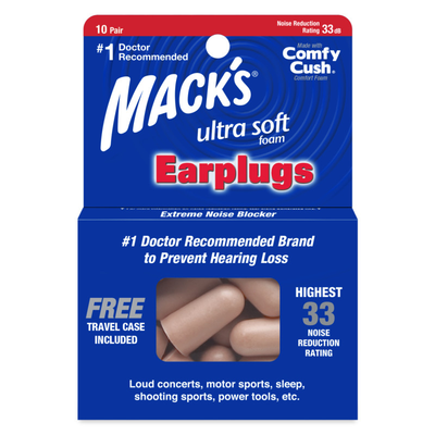 Mack's ultra soft foam earplugs 10 pairs