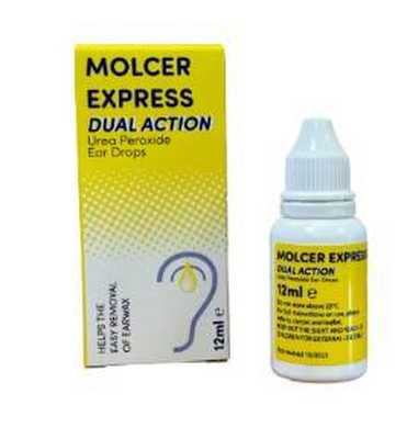 Molcer express dual action ear drops, ., , medium