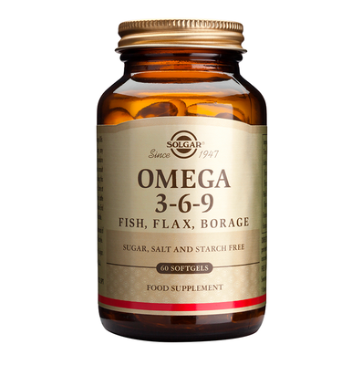 Solgar omega 3-6-9 fatty acids x 60 softgels - supports heart & brain function