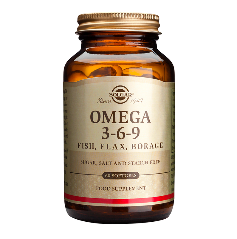 Solgar omega 3-6-9 fatty acids x 60 softgels - supports heart & brain function, , medium image number null