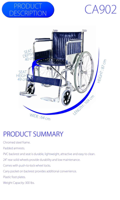 Economy basic wheelchair  folding, , medium