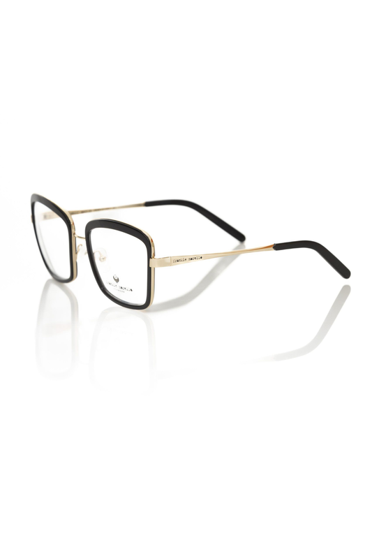 Black metallic women's eyeglass frame-null