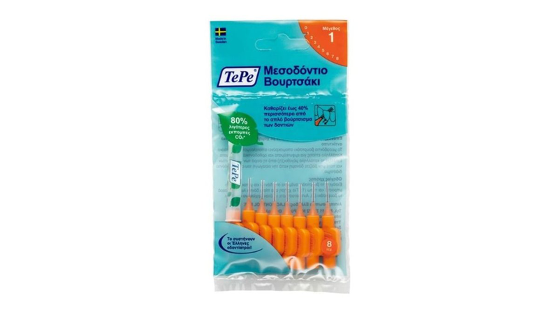 Product image: Tepe interdental brushes orange 1 (0.45mm) 8pcs, , medium-null