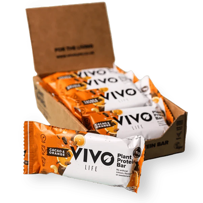 Plant protein bars: cacao and orange - vivo life, , medium